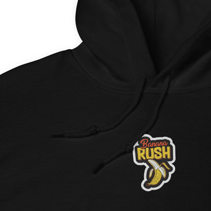 Hoodie with Banana Rush Sticker Design – Embroidered