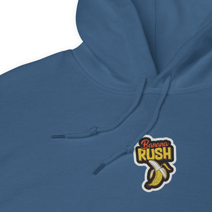 Hoodie with Banana Rush Sticker Design – Embroidered