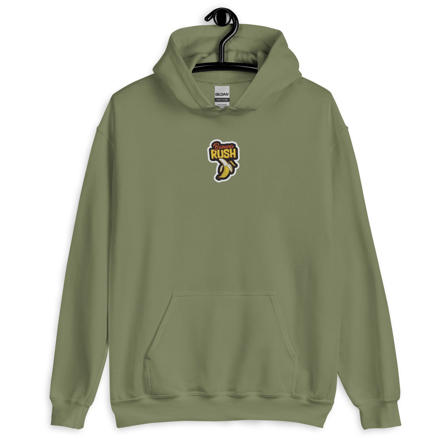 Hoodie with Banana Rush Sticker Design – Embroidered