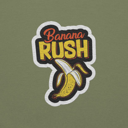 Hoodie with Banana Rush Sticker Design – Embroidered