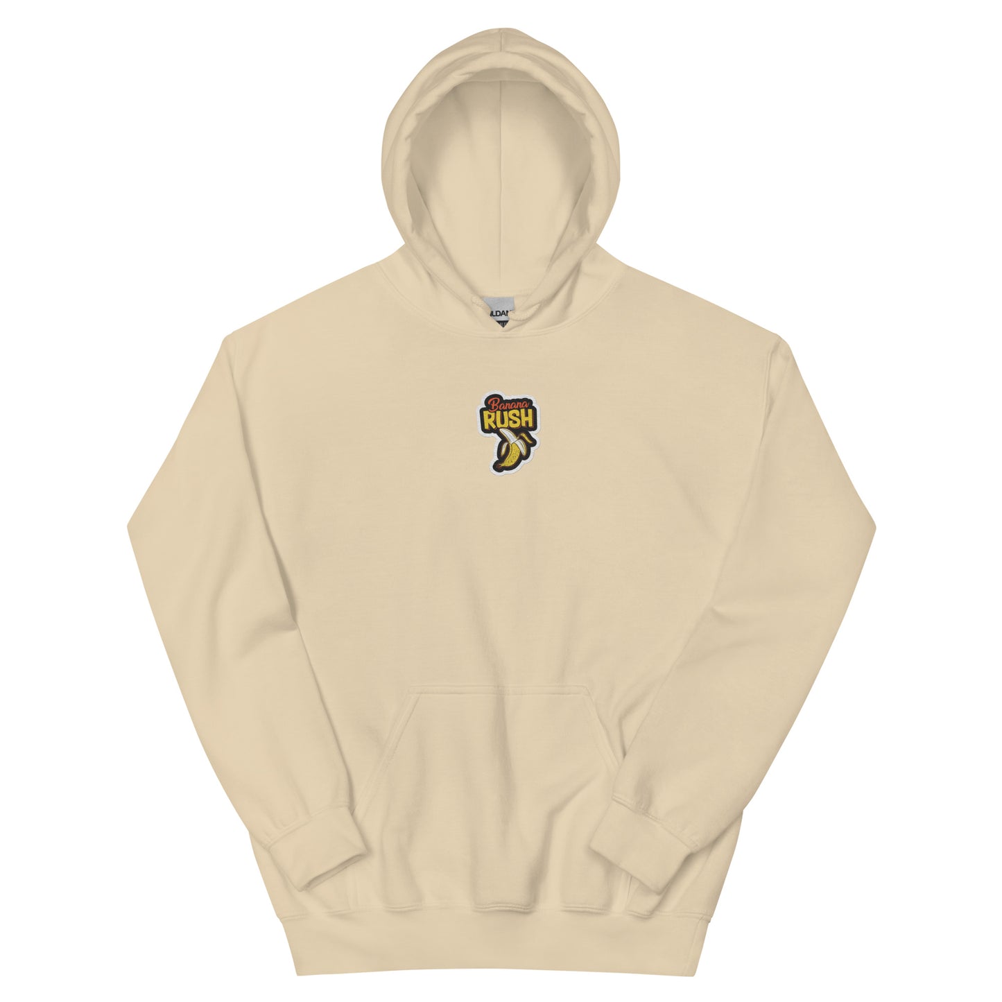 Hoodie with Banana Rush Sticker Design – Embroidered