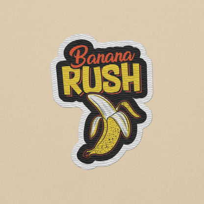 Hoodie with Banana Rush Sticker Design – Embroidered